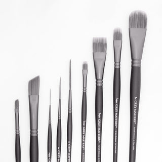 1/4" / Flat Rake / Synthetic Specialty Brushes / Grey Matters