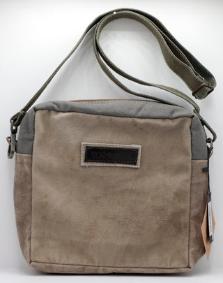 Vintage Fabric Patchwork / Recycled Military Tent Crossbody / Vintage Addiction