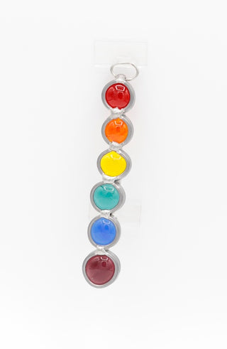 4" / Stained Glass Rainbow Dots Suncatcher