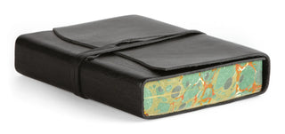 5x7" / Roma Lussa Leather Bound Marbled Unlined Journal / Cavallini