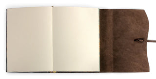 5x7" / Roma Lussa Leather Bound Marbled Unlined Journal / Cavallini