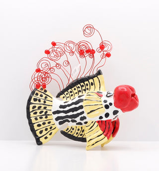 Lined Sweetlips 2 / Mixed Media Sculpture / Judy B. Freeman