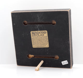 "Art Washes the Soul" / Wooden Plaque Art / Macone Clay