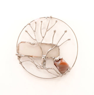 Mini Tree / Glass & Agate & Wire Suncatcher