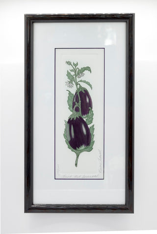 "Fried Not Scrambled" / Framed Handcolored Etching / Barbie Tidwell