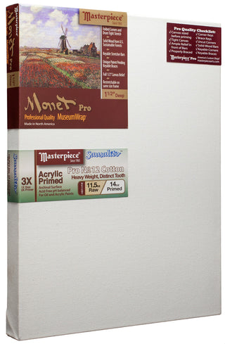 1.5" Deep / 14oz Sausalito Heavy Weight / Monet Pro Gallery Stretched Canvas / Masterpiece