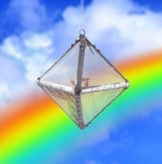 Octahedron / Glass Rainbow Water Prism Suncatcher