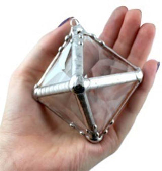 Octahedron / Glass Rainbow Water Prism Suncatcher