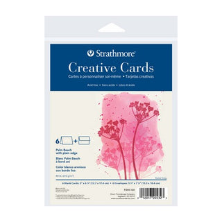 5x7” / 6pk / Palm Beach/Plain Edge Creative Cards w/ Envelopes / Strathmore