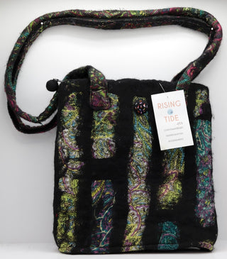 Handmade Felted Shoulder Bag / Rising Tide