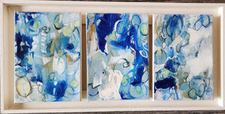 Rejuvenation Triptych / Framed Acrylic Painting / Sue Dion