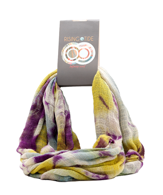 Multicolored Tie Dye Infinity Scarf / Rising Tide