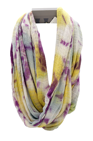 Multicolored Tie Dye Infinity Scarf / Rising Tide