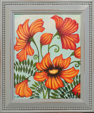 Orange and Red Poppies by Sue Carlin