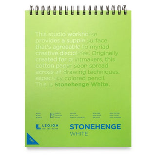 9"x12" / White /  Wirebound Drawing Pad / Stonehedge