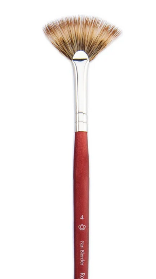 Fan Blender / Short Handle Synthetic / Royal SableTek