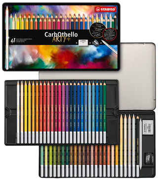 48 Colors / CarbOthello Soft Pastel Pencil Set / Stabilo