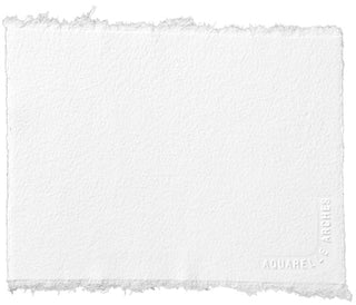 Natural White / 22x30" / Rough Press Watercolor Paper Sheet / Arches