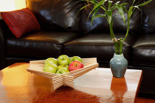 Dark Tea Stained / Wide Folding Chopstick Basket: 30 Pairs - Dark Tea Stained