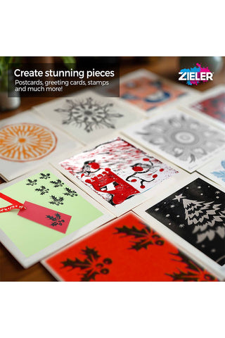 3pk / 8.3 x 11.7" / Soft Cut Lino Printing Bloc Sheets / Zieler