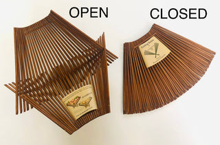 Dark Tea Stained / Wide Folding Chopstick Basket: 30 Pairs - Dark Tea Stained