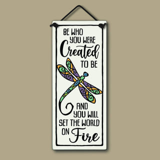 "Set the World on Fire" / Ceramic Wall Hanging
