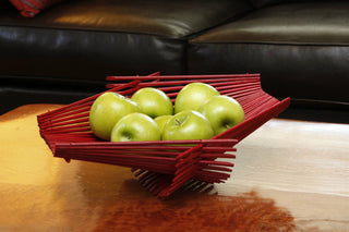 Dark Tea Stained / Wide Folding Chopstick Basket: 30 Pairs - Dark Tea Stained