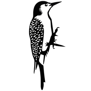 Woodpecker / Outdoor Metal Peekaboo Decor