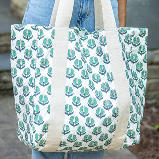 Block-Printed Canvas Bags - Multiple Styles