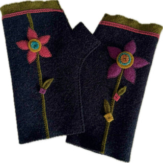 Boiled Wool Felt Fingerless Gloves / Woolflower