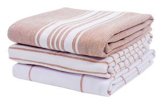 KAF Home Set of 3 Dual Purpose Egyptian Terry Kitchen Towel