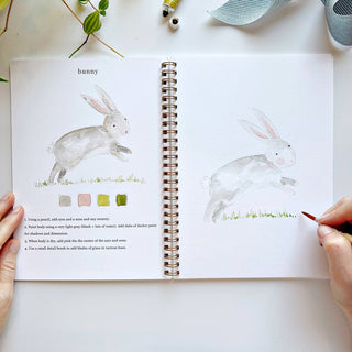 "Animals" / Beginner Watercolor Workbook
