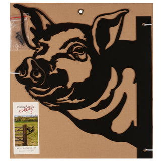 Pig / Outdoor Metal Peekaboo Decor