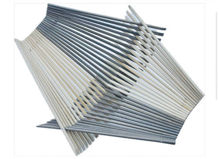 Natural & Grey Square Pattern / Wide Folding Chopstick Basket