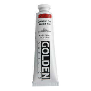 Cadmium Red Medium Hue 2oz / Heavy Body Acrylics / Golden Paints