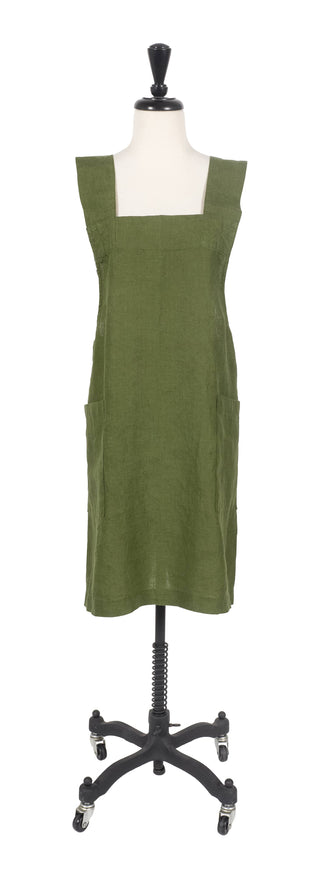 Firenze Stone Washed Linen Cross Back Smock Apron / KAF Home