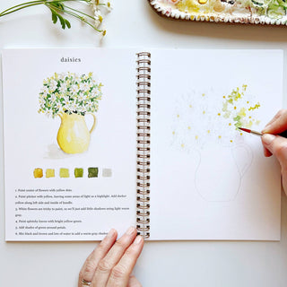 "Flowers" / Beginner Watercolor Workbook