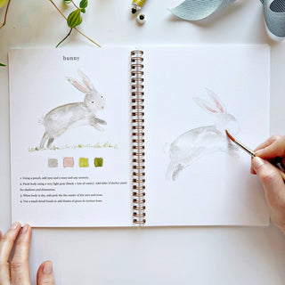 "Animals" / Beginner Watercolor Workbook