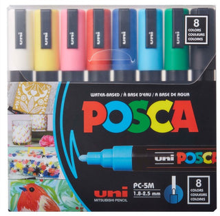 8 Basic Colors / Medium Paint Markers / POSCA