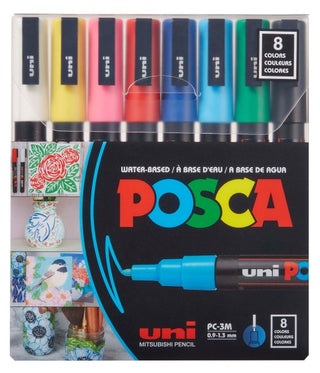 8 Basic Colors / Extra-Fine Paint Markers / POSCA