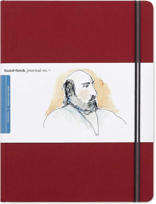 8.25x10.5” / Vermilion Red / Extra-Large Portrait Artist Journal / Handbook Journal Co