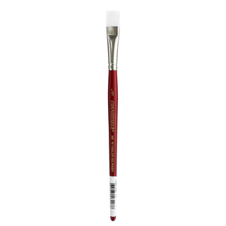 1/2” / Square Wash / Short Handle White Taklon Brush / Connoisseur