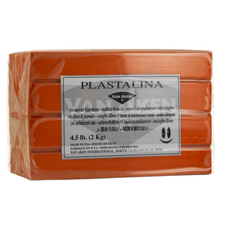 4.5lb / Terra Cotta / Plastalina Modeling Clay / Van Aken