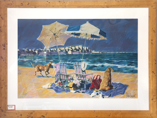 "Golden Coast" / Framed Limited Edition Serigraph Print / Aldo Luongo