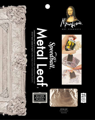 25pk / Imitation Silver Leaf Sheets / Mona Lisa