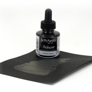 1oz / Black Sparkle / Iridescent Calligraphy Color Ink / Dr. Ph. Martin’s