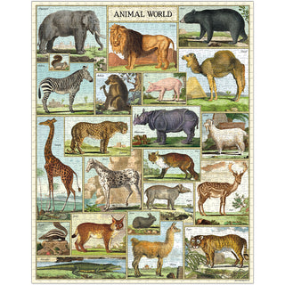 Animal World / 1000pc Vintage Poster Puzzle / Cavallini