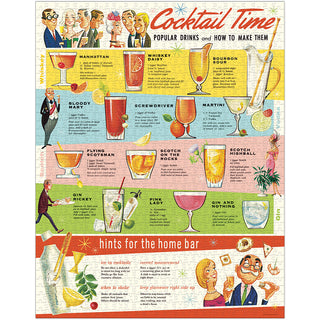 Cocktails / 1000pc Vintage Poster Puzzle / Cavallini