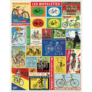 Bicycles / 1000pc Vintage Poster Puzzle / Cavallini
