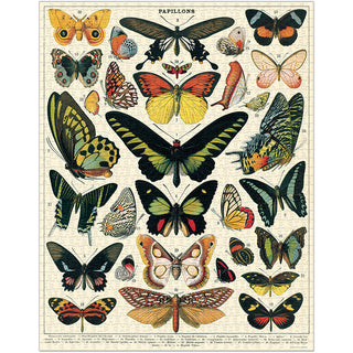 Butterflies / 1000pc Vintage Poster Puzzle / Cavallini